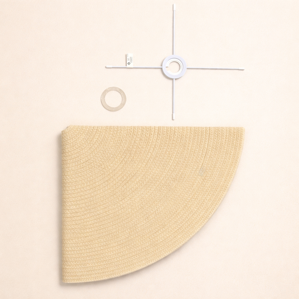 CGC Flora 78cm Cream Large Floppy Fabric Lampshade