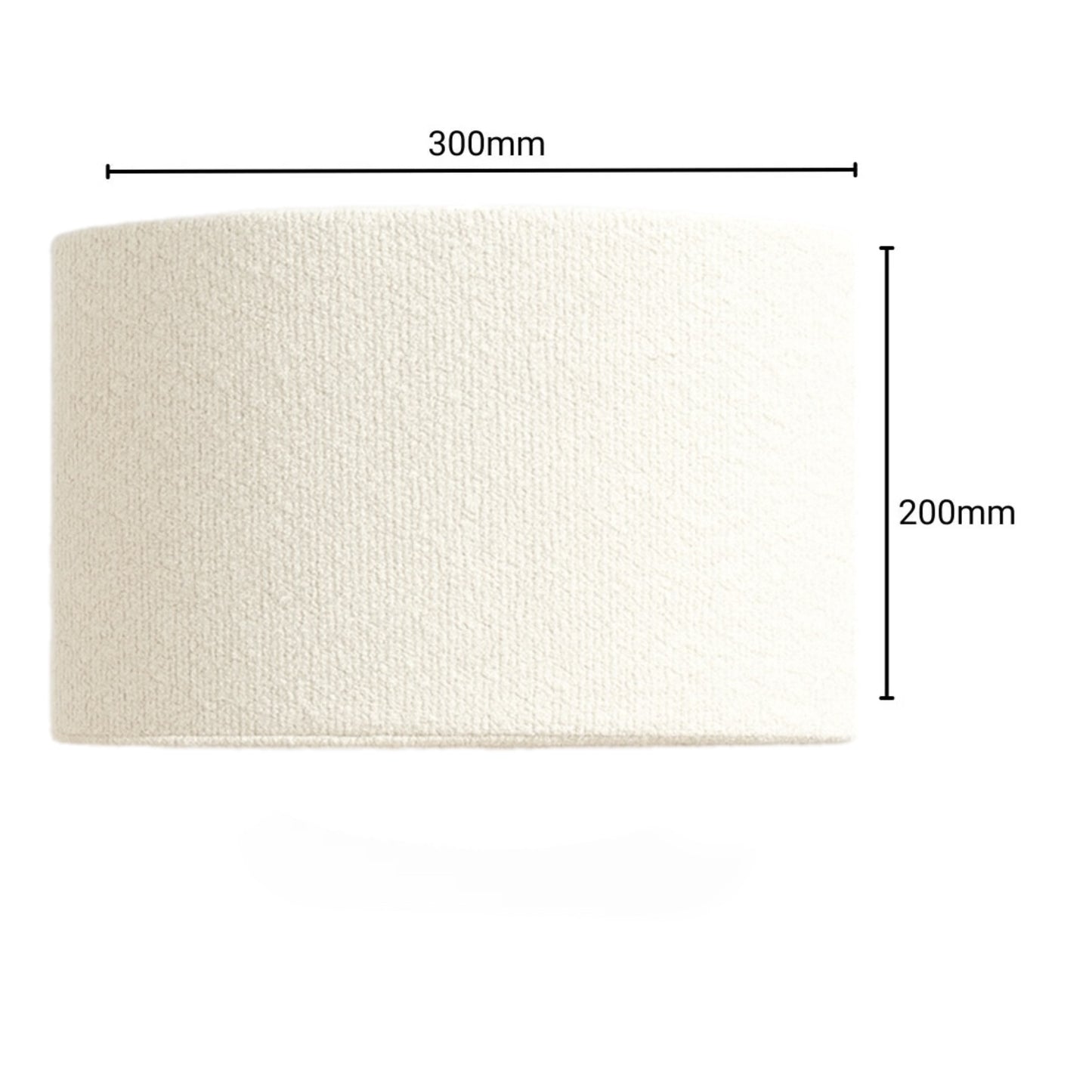 CGC PETRA 30cm White Boucle Ceiling or Table Lamp Shade