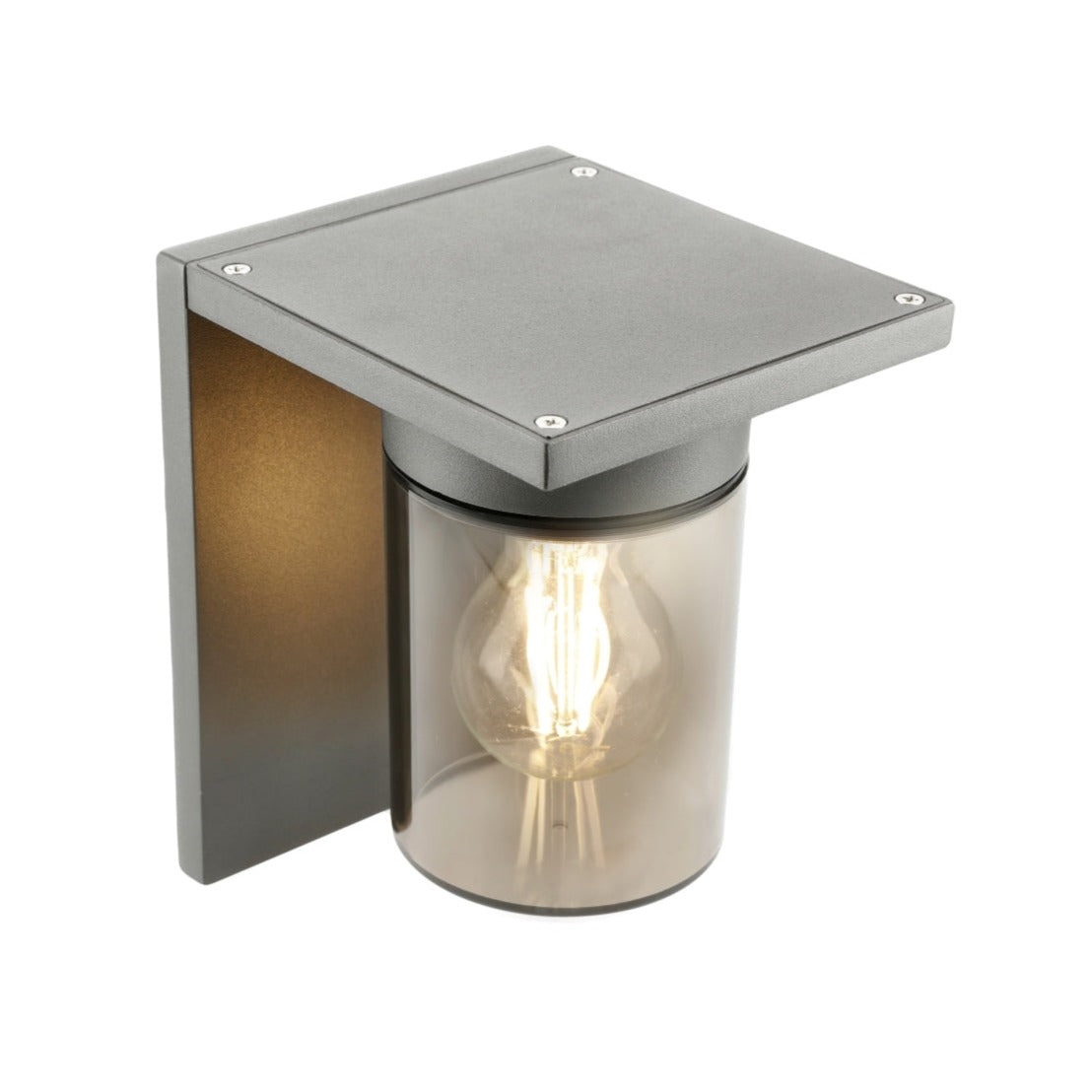 If you’re looking for a modern take on a traditional outdoor wall light, this anthracite wall light is perfect for adding style and protection for your home. This classic design with a contemporary twist, styled with a metal square shape and fitted with a smoked cylinder diffuser that allow the light to shine effectively