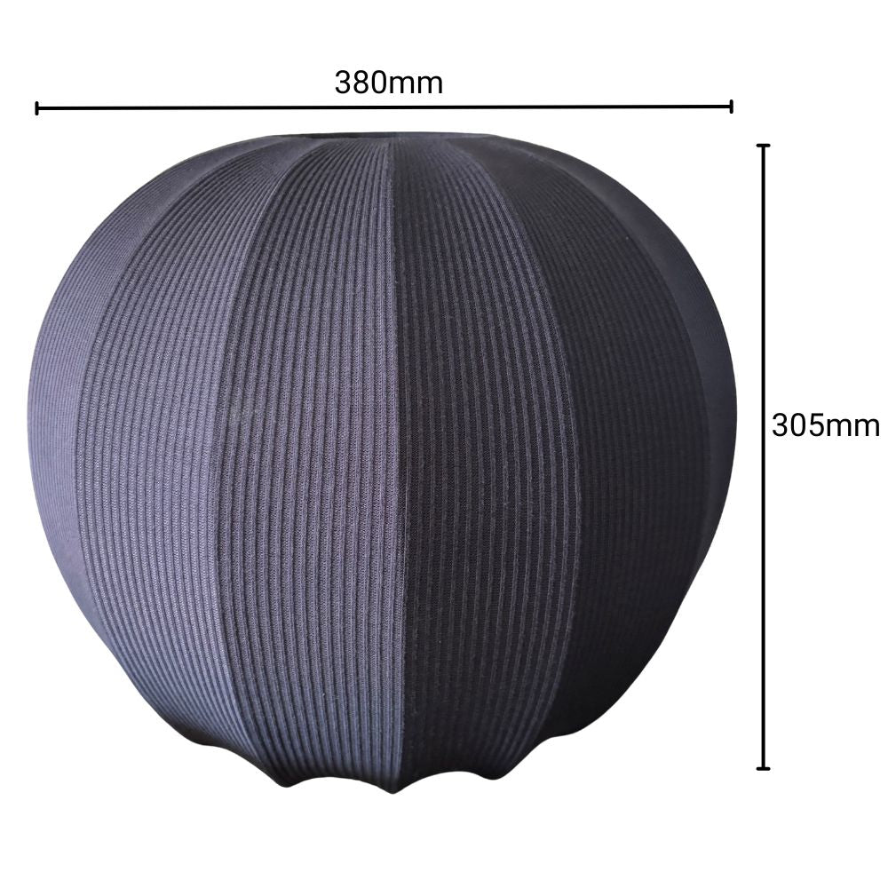 CGC LILA Navy Rounded Ribbed Stretch Cotton Fabric Lampshade
