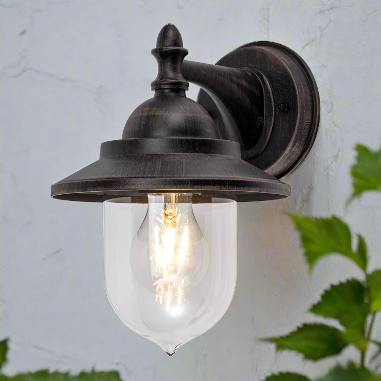 CGC RYDER Antique Bronze Fisherman Lantern Wall Light