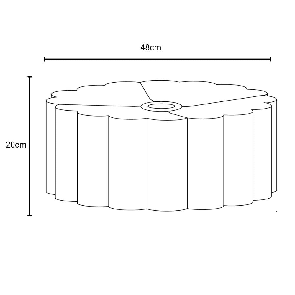 CGC Maria Scalloped Cream Drum Lampshade Large 48cm