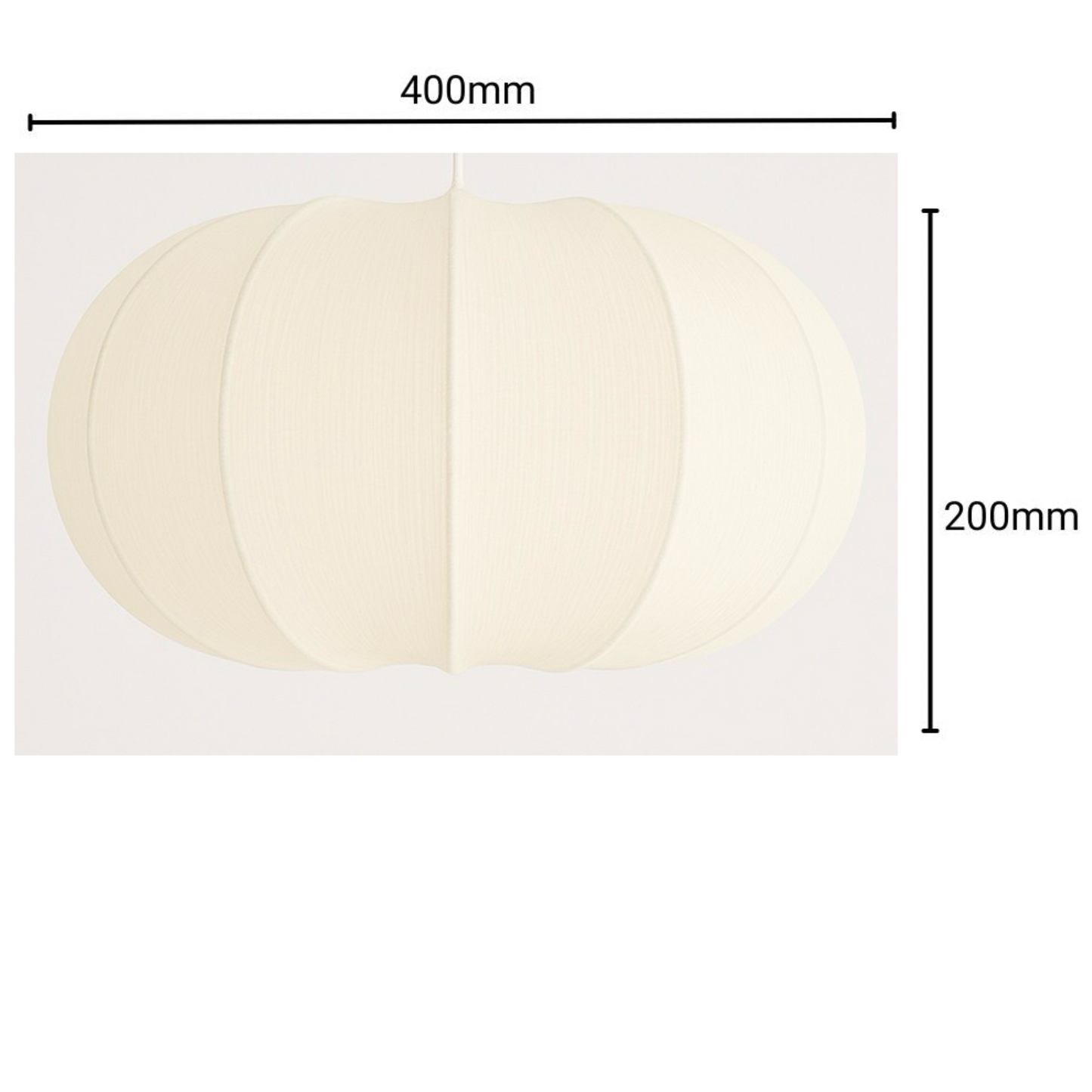 CGC LILA Cream Oval Stretch Ribbed Cotton Fabric Lampshade