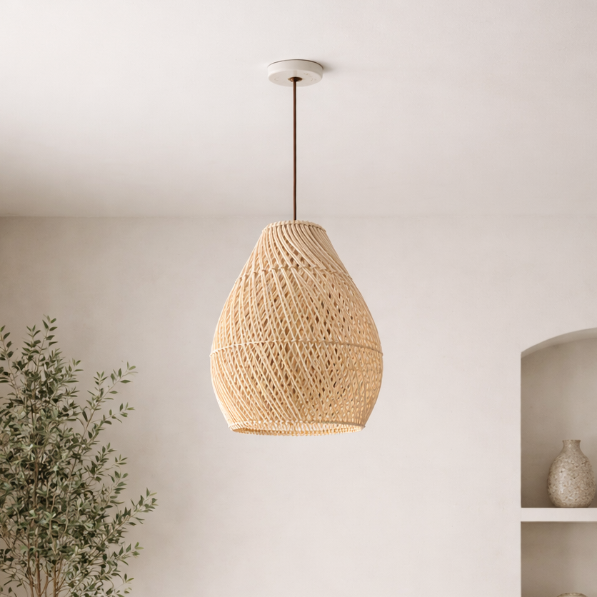 CGC Enya Natural Rattan Easy Fit Hand Made Lampshade