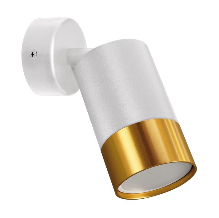 Our Puzon adjustable wall or ceiling spot light has a sleek and modern circular design with a powder coated exterior and gold interior. A simple, white spotlight is a perfect complement to classic or modern interiors the Puzon can be mounted on either wall or ceiling. Ideal for the kitchen, dining room, bedroom, or living room. It has an IP20 rating, indicating that it is dustproof.