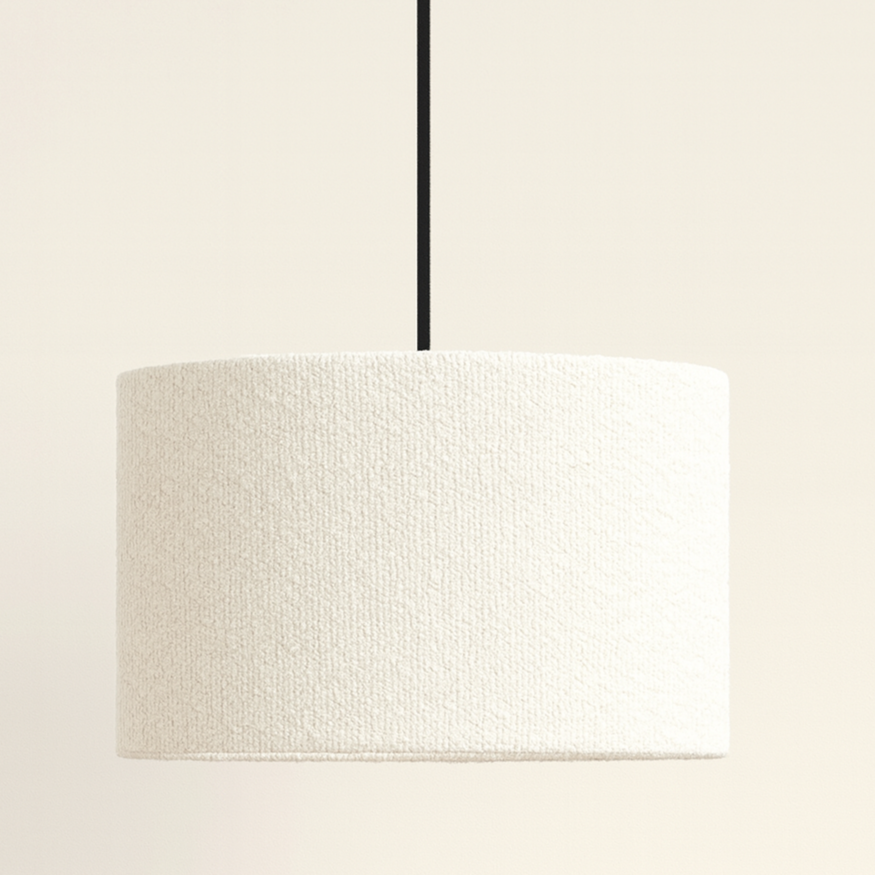 CGC PETRA 30cm White Boucle Ceiling or Table Lamp Shade