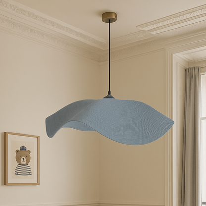 CGC Flora 64cm Baby Blue Floppy Fabric Lampshade