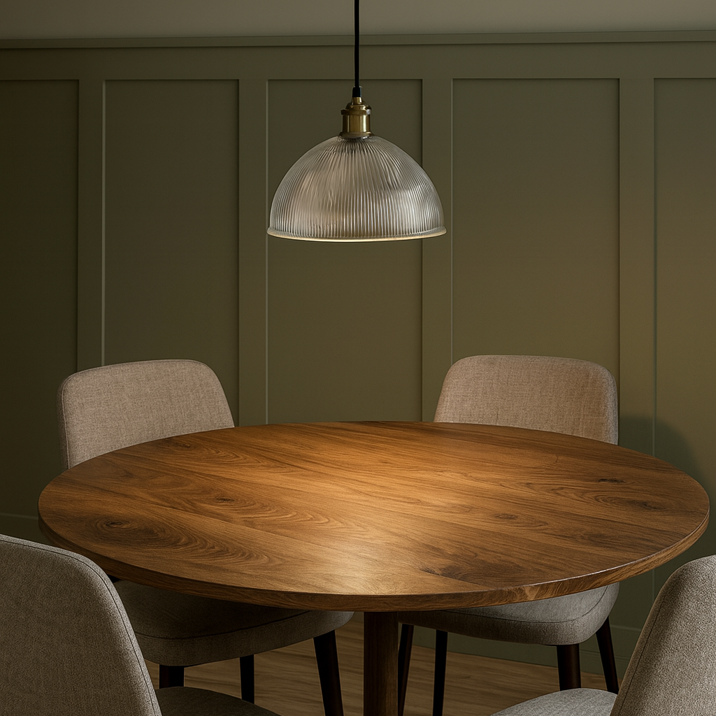 CGC TESS Clear Glass Ribbed Dome Lampshade