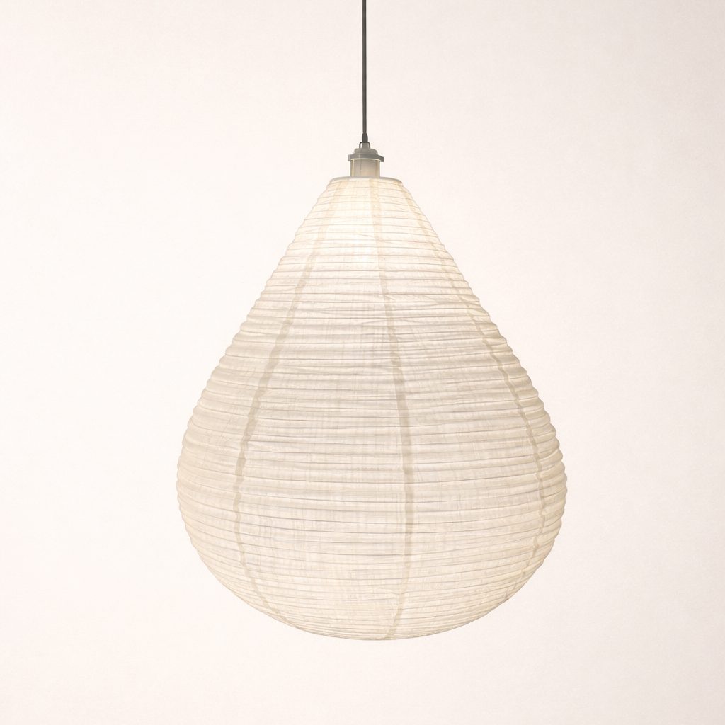 Mabel White Linen Extra Large Teardrop Shape Easy Fit Hand Made Lampshade