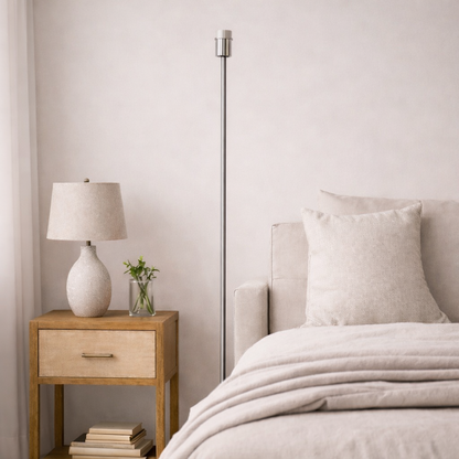 CGC Lena Brushed Nickel Straight Floor Lamp