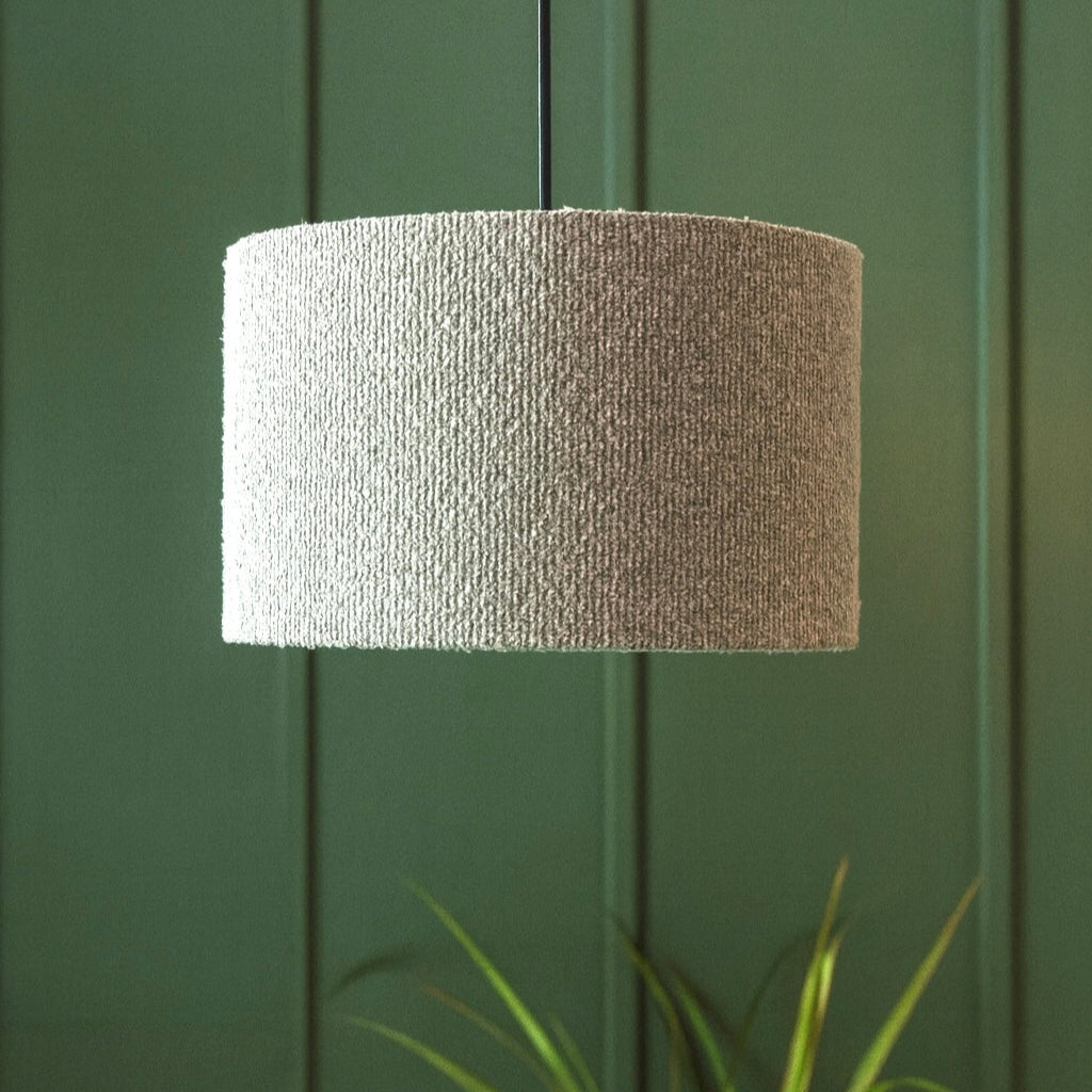 CGC PETRA 30cm Grey Boucle Ceiling or Table Lamp Shade
