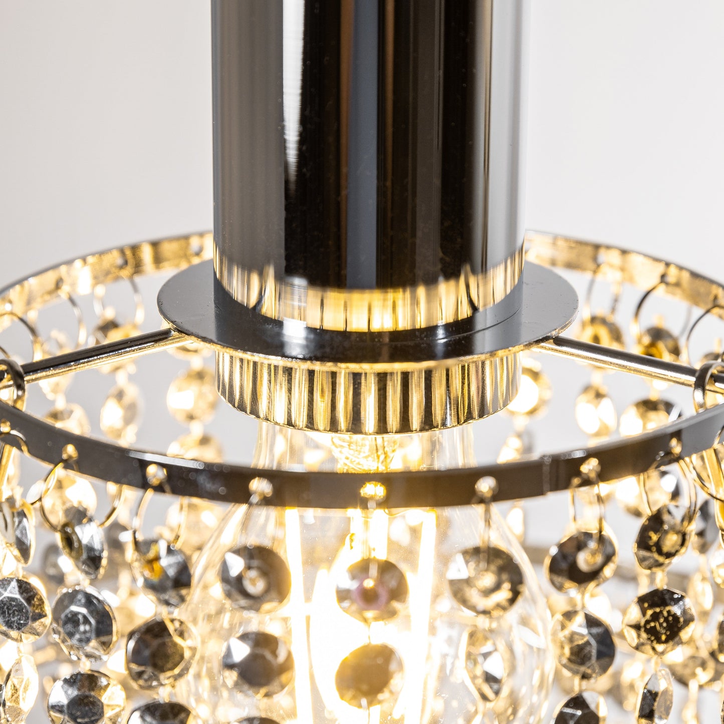 CGC LIZA Three Tier Extra Large Chandelier Crystal & Chrome Ceiling Light Shade