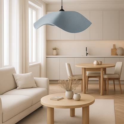 CGC Flora 78cm Baby Blue Large Floppy Fabric Lampshade