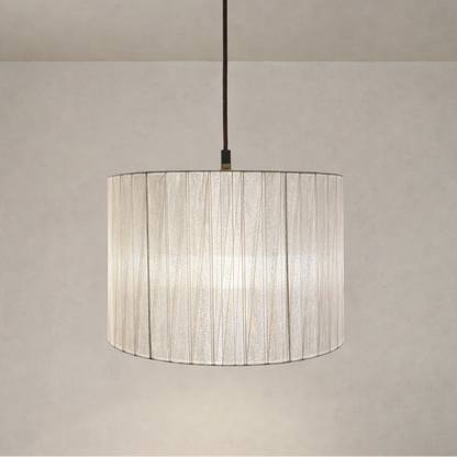 CGC Sylvie Silk Pleated Grey Round Drum Lamp Shade