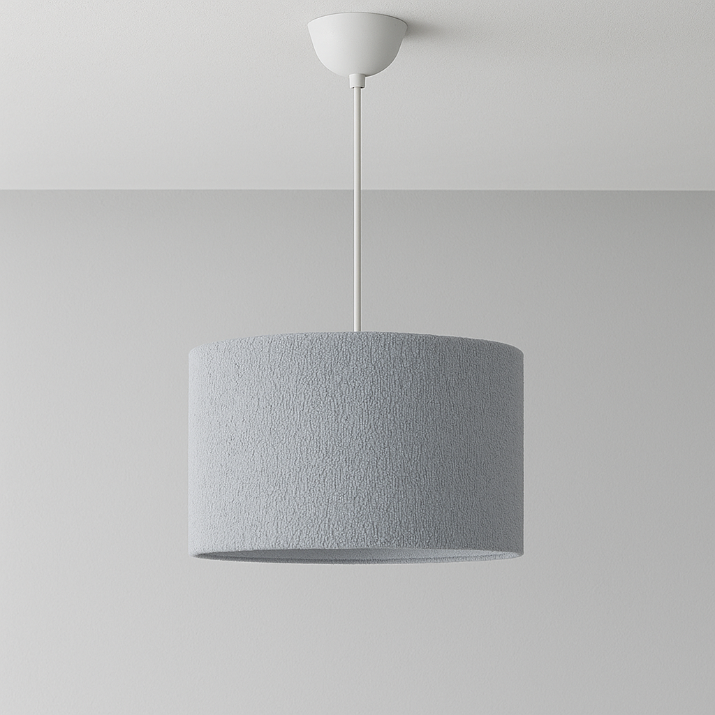 CGC PETRA 30cm Grey Boucle Ceiling or Table Lamp Shade