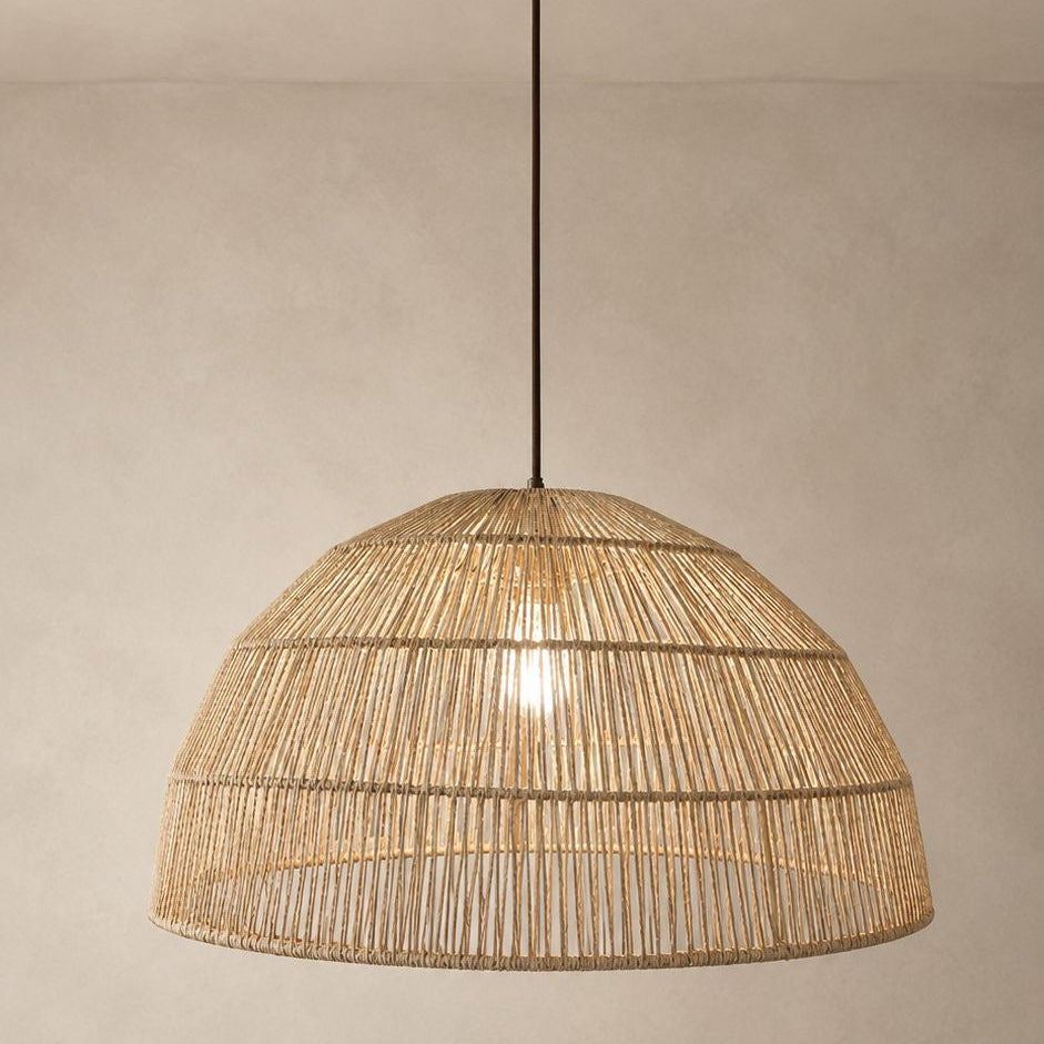 CGC Thalia Natural Woven String 50cm Dome Lampshade Hand Made Easy Fit