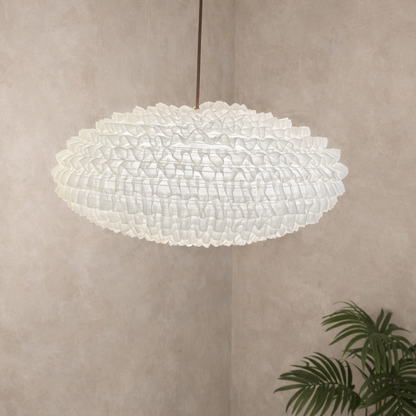 CGC Dolly White Ruffled Linen Extra Large Easy Fit Hand Made Lampshade