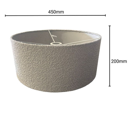 CGC PETRA 45cm Large Grey Boucle Ceiling or Table Lamp Shade