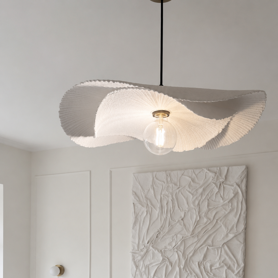 CGC Tallulah Duo Two Layer 60cm and 45cm Paper Wave Easy Fit Lampshade