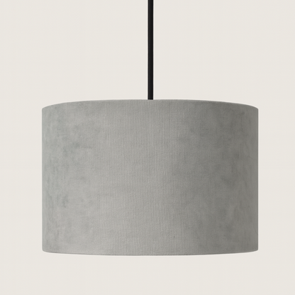 CGC LOLA Grey Corduroy 30cm Lampshade Matching Silk Inner