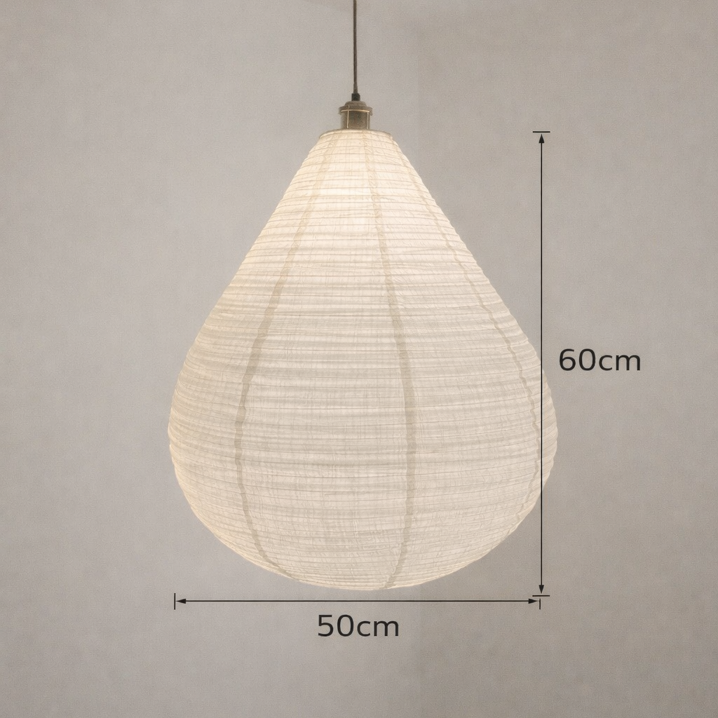 Mabel White Linen Extra Large Teardrop Shape Easy Fit Hand Made Lampshade