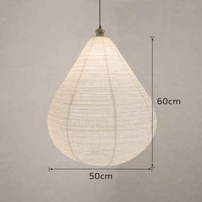 Mabel White Linen Extra Large Teardrop Shape Easy Fit Hand Made Lampshade