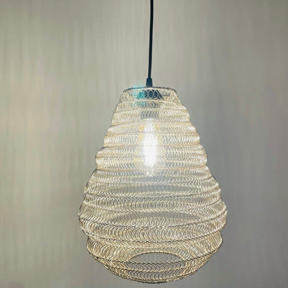 Bring a Moroccan twist to your home décor with the delicately crafted Casablanca ceiling light. Made in an intricate design from silver metal wire this large statement light would look fabulous in both living and dining spaces, as well as bedrooms. When switched on the light shines through the shade creating a spectacular pattern on the ceiling and walls.