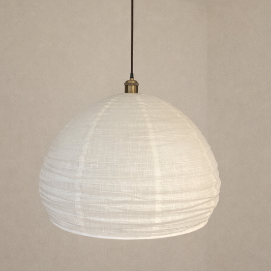 CGC Hester White Linen Extra Large Round Open Easy Fit Hand Made Lampshade