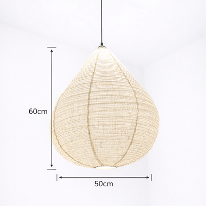Mabel Oatmeal Linen Extra Large Teardrop Shape Easy Fit Hand Made Lampshade