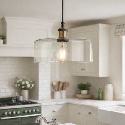 CGC MEGAN Clear Glass Round Lampshade