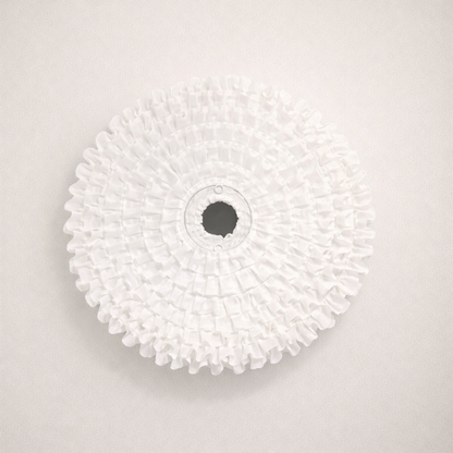 CGC Dolly White Ruffled Linen Extra Large Easy Fit Hand Made Lampshade