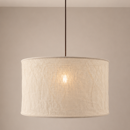 CGC Sicilia Oatmeal Linen Large 50cm Round Drum Diffuser Lampshade