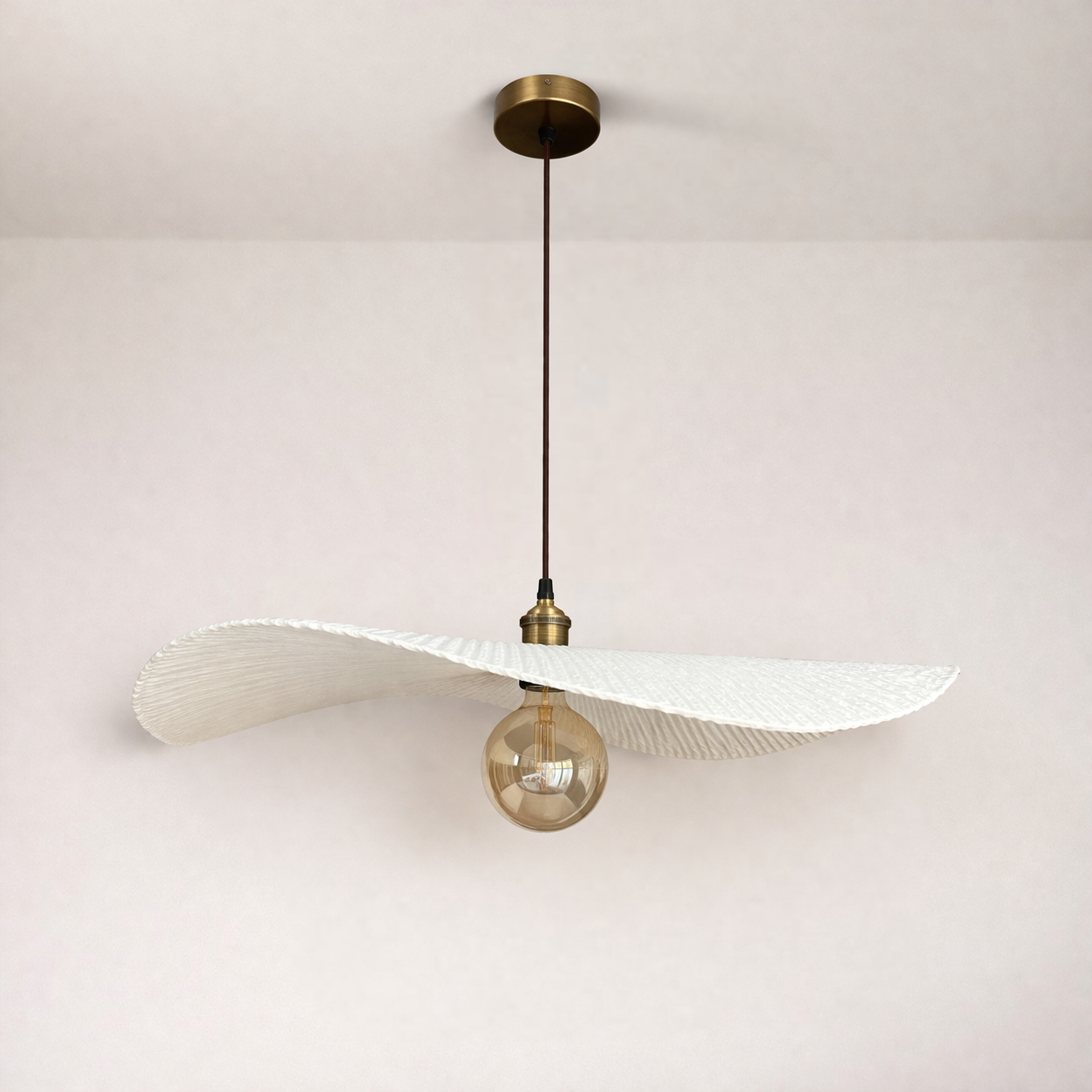 CGC Tallulah Extra Large 60cm Paper Wave Easy Fit Lampshade