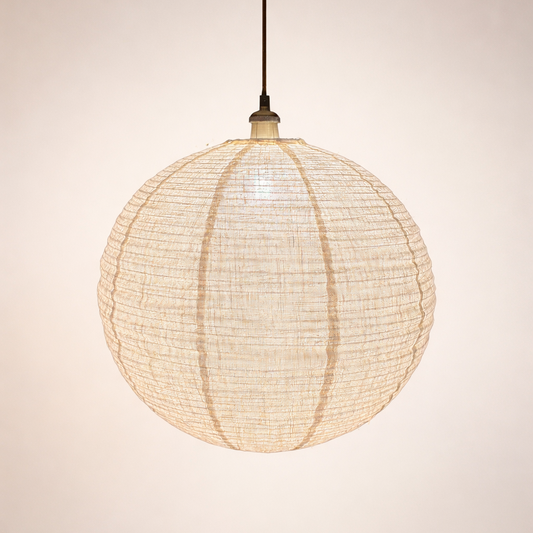 CGC Sybil Oatmeal Linen Extra Large Round Globe Easy Fit Hand Made Lampshade