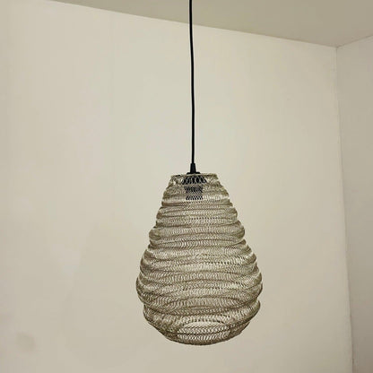 Bring a Moroccan twist to your home décor with the delicately crafted Casablanca ceiling light. Made in an intricate design from silver metal wire this large statement light would look fabulous in both living and dining spaces, as well as bedrooms. When switched on the light shines through the shade creating a spectacular pattern on the ceiling and walls.
