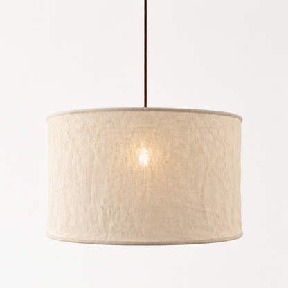 CGC Sicilia Oatmeal Linen Large 50cm Round Drum Diffuser Lampshade