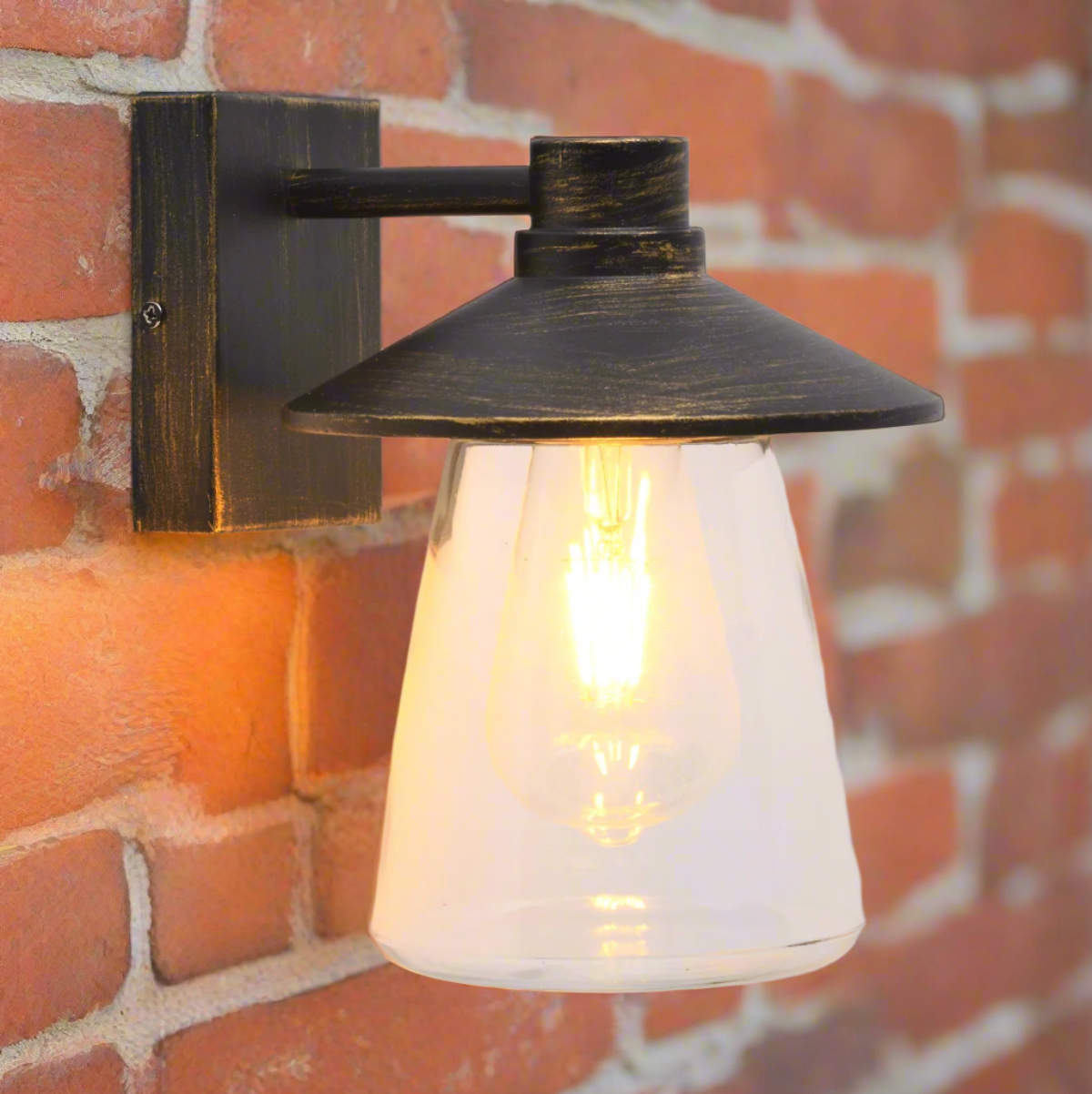 CGC CHESTER Antique Bronze Outdoor Wall  Light Lantern with Bell Shape