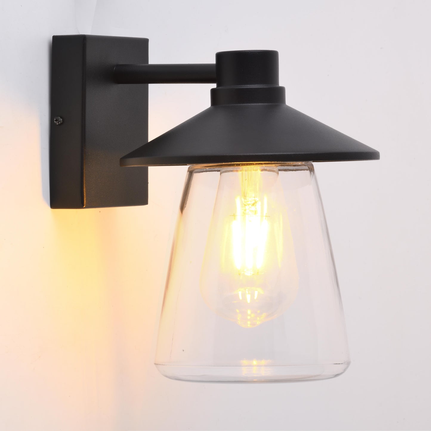 CGC CHESTER Black Outdoor Wall Light Lantern with Bell Shape