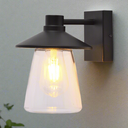 CGC CHESTER Black Outdoor Wall Light Lantern with Bell Shape