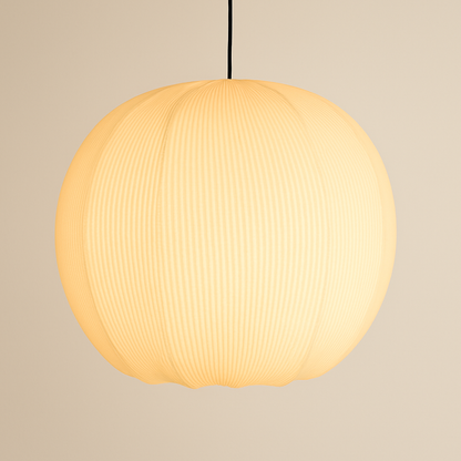 CGC LILA Cream Rounded Ribbed Stretch Cotton Fabric Lampshade