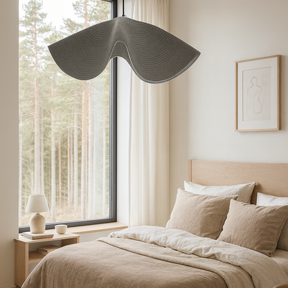 CGC Flora 78cm Grey Large Floppy Fabric Lampshade