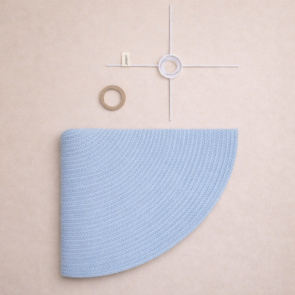 CGC Flora 78cm Baby Blue Large Floppy Fabric Lampshade