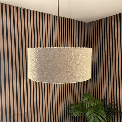 CGC PETRA 45cm Large Light Brown/Taupe Boucle Ceiling or Table Lamp Shade