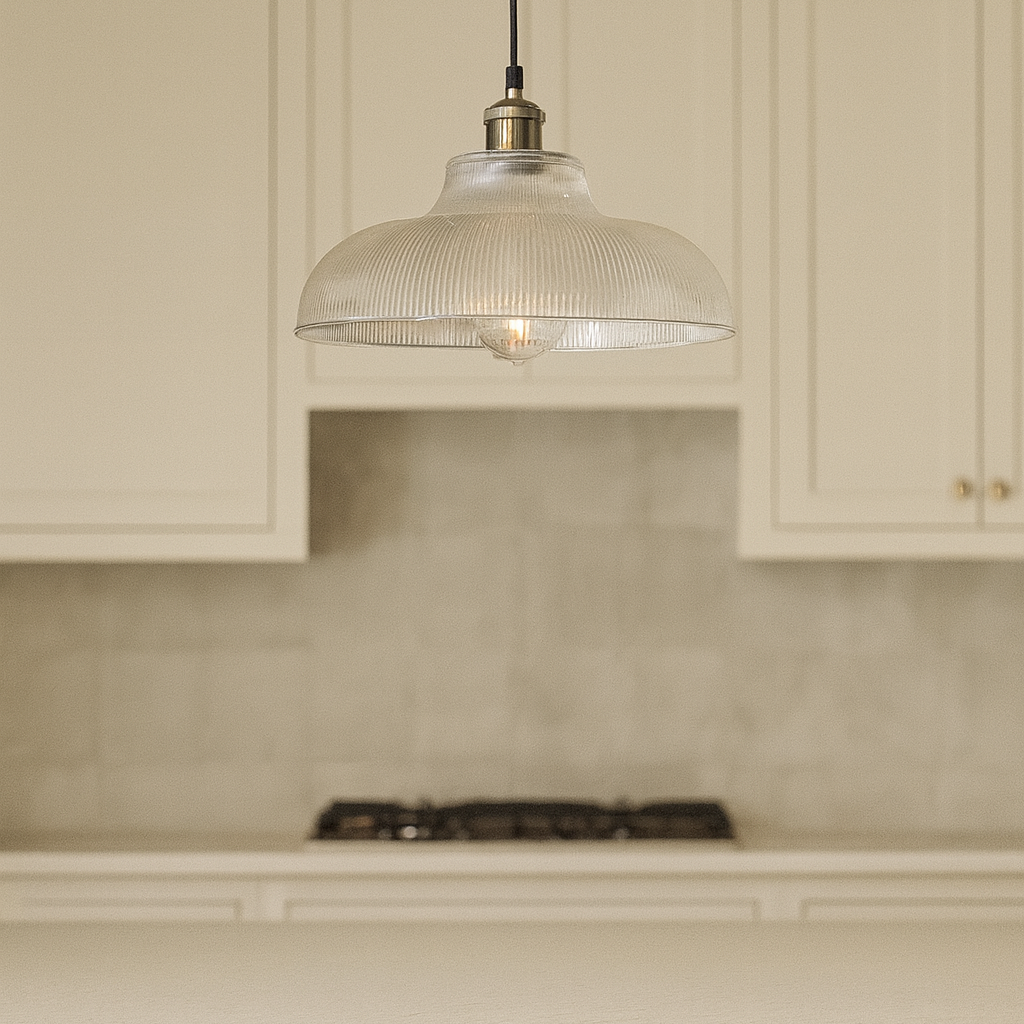 CGC JACINTA XL Clear Glass Ribbed Extra Large Lampshade