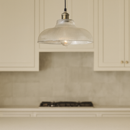 CGC JACINTA XL Clear Glass Ribbed Extra Large Lampshade