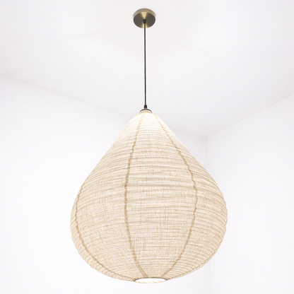 Mabel Oatmeal Linen Extra Large Teardrop Shape Easy Fit Hand Made Lampshade