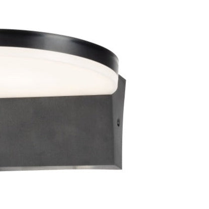 Our Aubrey black plastic ABS plastic outdoor wall mounted round outdoor light with built in LED's would look perfect in a modern or more traditional home design. Outside wall lights can provide atmospheric light in your garden, at the front door or on the terrace as well as a great security solution. It is designed for durability and longevity with its robust material producing a fully weatherproof and water resistant light fitting.