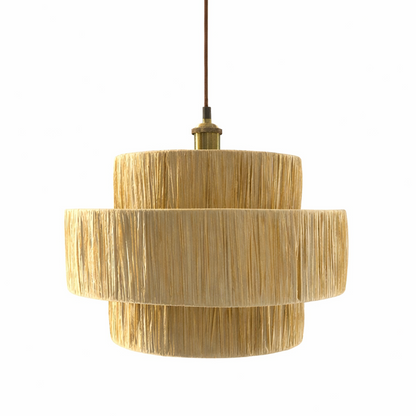 CGC KEFIRA Straw Paper Three Layer Easy Fit Hand Made Lampshade