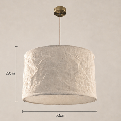 CGC Sicilia Oatmeal Linen Large 50cm Round Drum Diffuser Lampshade