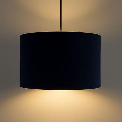 CGC LOLA Navy Corduroy 30cm Lampshade Matching Silk Inner